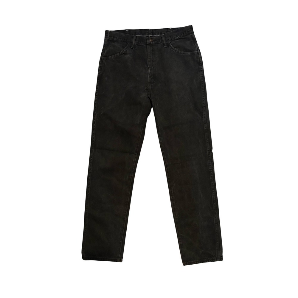 Rustler Men Size 35 x 34 Regular Fit Straight Leg Jeans Black Denim Grunge Punk
